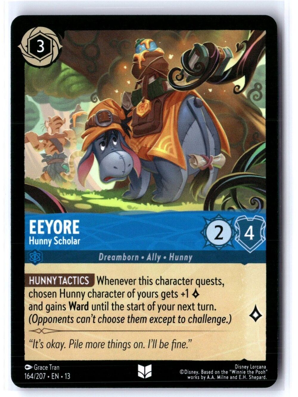 Eeyore - Hunny Scholar Uncommon Attack of the Vine! 164/207 NM